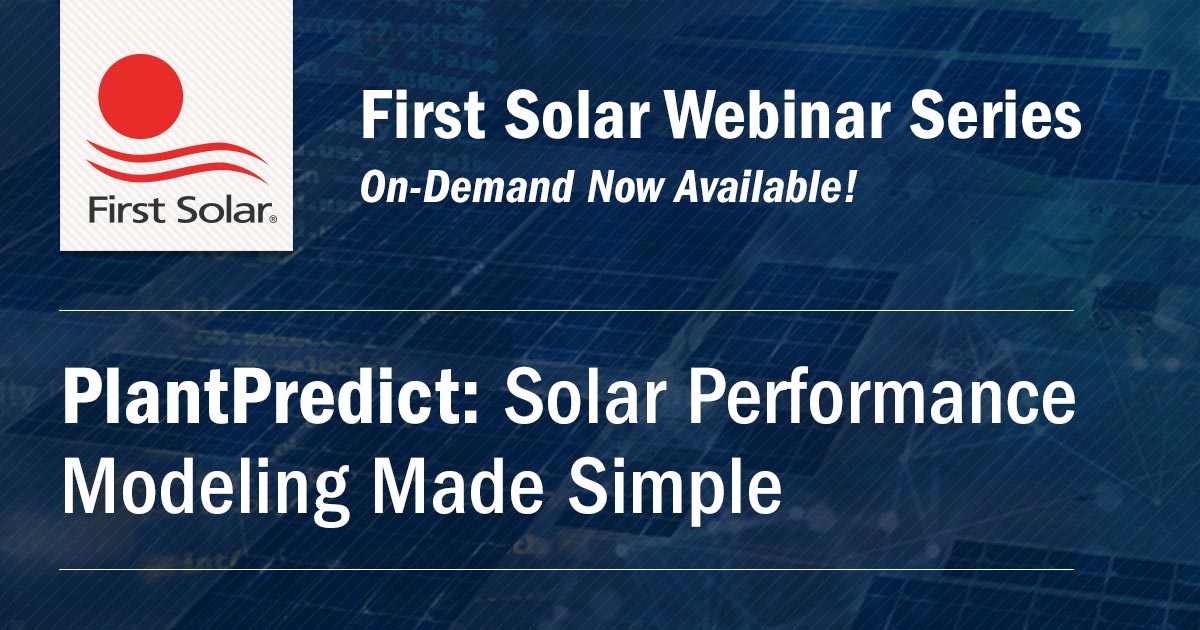 PlantPredict On-Demand Webinar